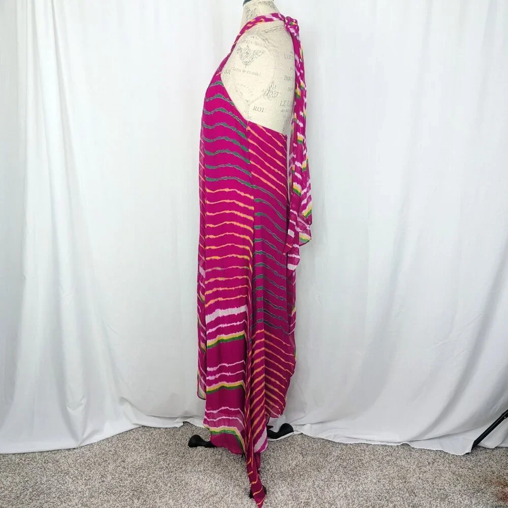 Ralph Lauren Shibori Pink Dress 10 Medium Pink Handkerchief NWT - Picture 6 of 12